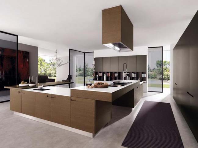 Những thiết kế đẹp cho không gian nhà bếp rộng