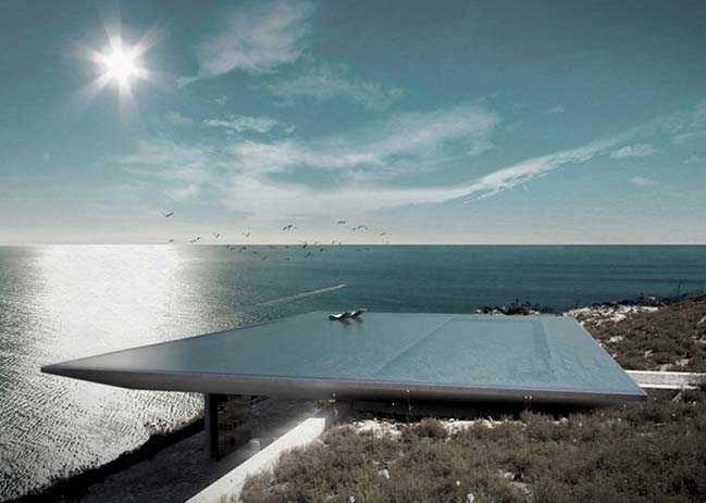 Choáng với thiết kế nhà đẹp có hồ bơi khổng lồ trên mái