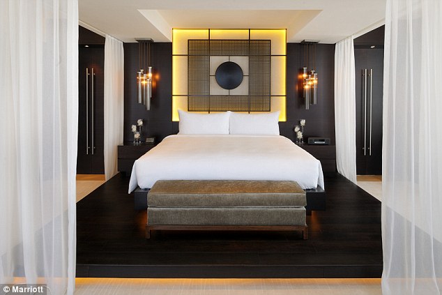 Fit for a king: One of the bedrooms in the new hotel - which cost upwards of £110 per person per night 
